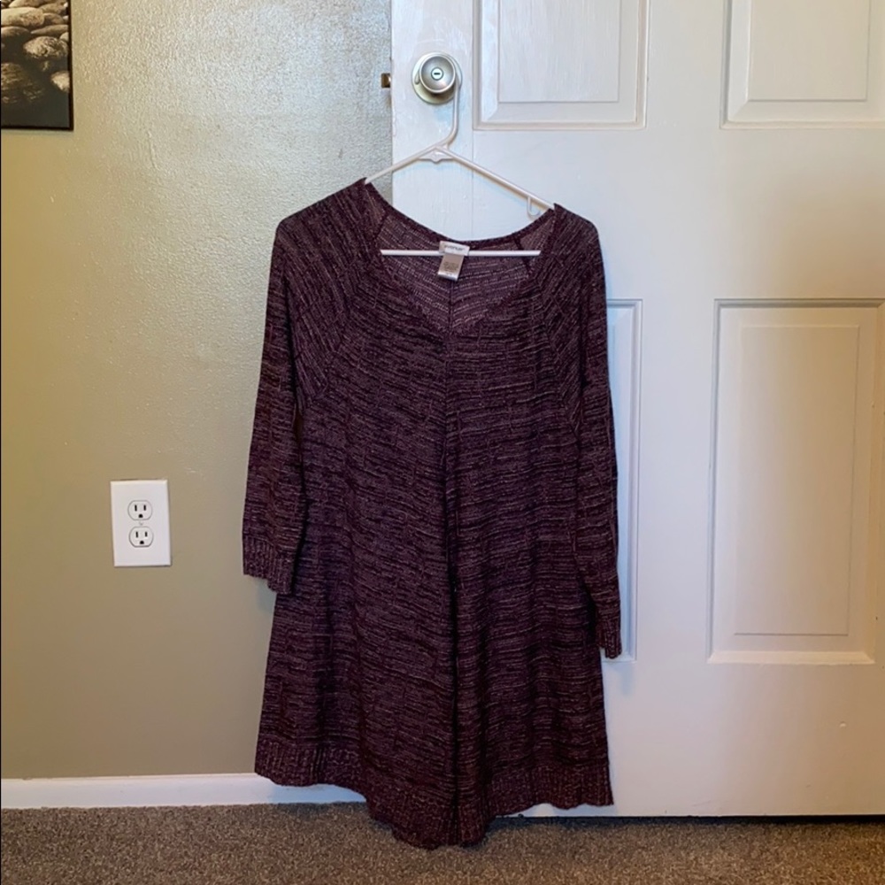 Avenue Long Lightweight Purple Sweater